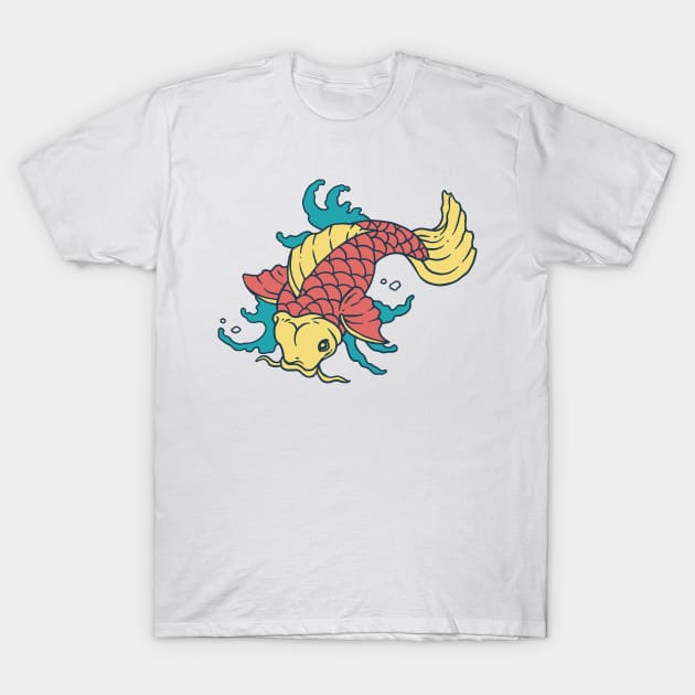 Fish Koi Carp Tshirt T-Shirt by evergreen_brand